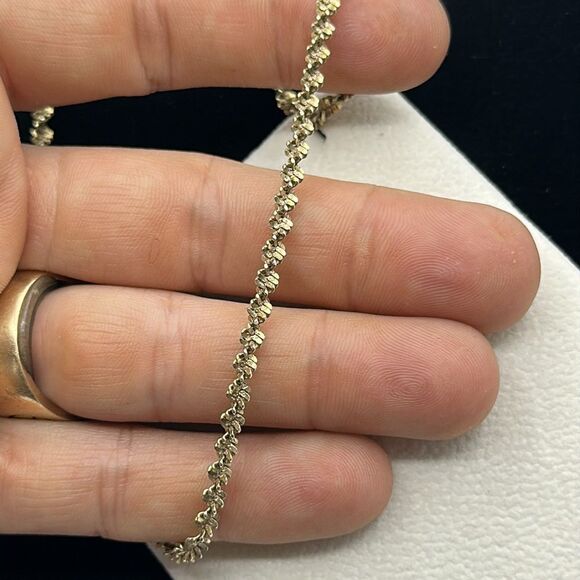 Gold tone sterling silver torsade chain 925 - Picture 2 of 3